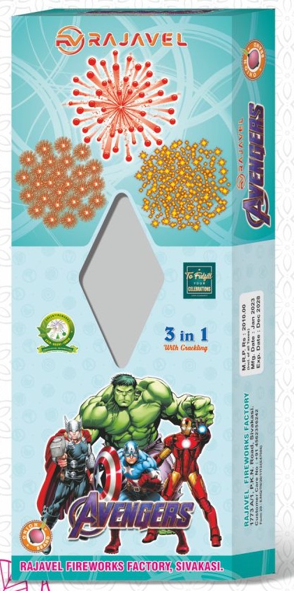 2.5" Avengers (3 colors with crackling)(3pcs)