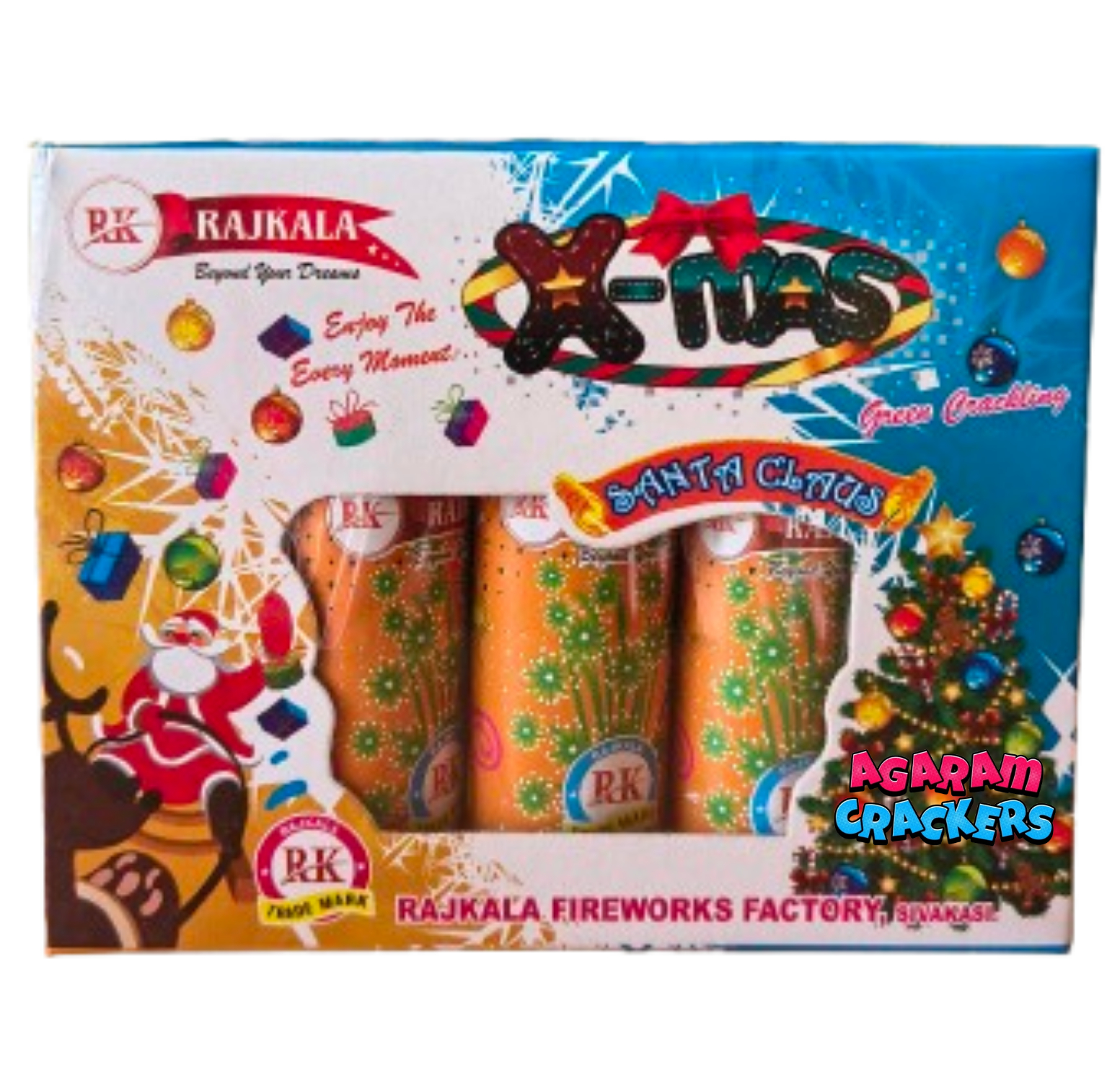 Santa Claus (green crackling)(3 Pcs)