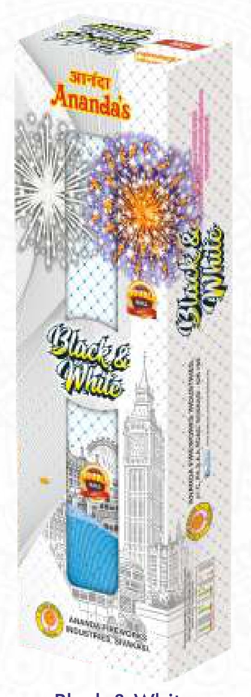 3.5" Black & White (double ball)(crackling & silver)