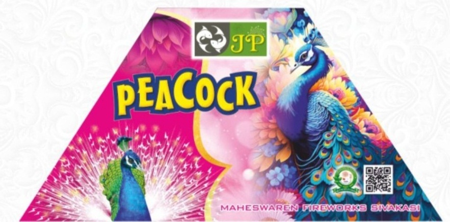 Mini Peacock (red & green)